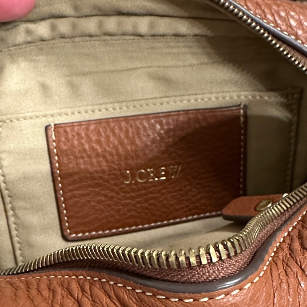 J. Crew Tan Leather Crossbody Bag - Picture 2 of 12